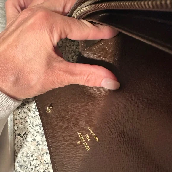 Mini Lin Brown Denim Louis Vuitton Wallet - Picture 5 of 12